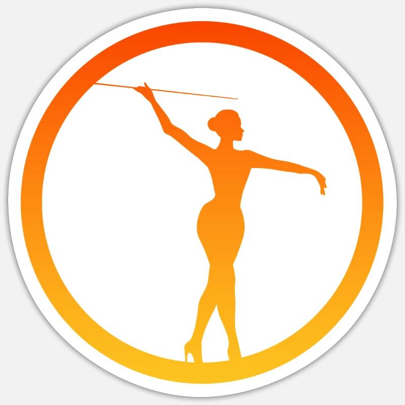 Dancing Baton Twirling Dancing Sticker size S (10 x 10 cm)