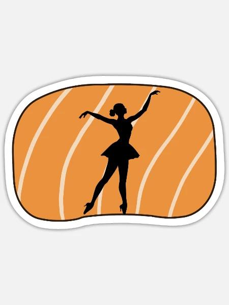 Ballett Tänzerin Schwanensee Oper - Sticker Größe S (10 x 10 cm) - Mattweiß