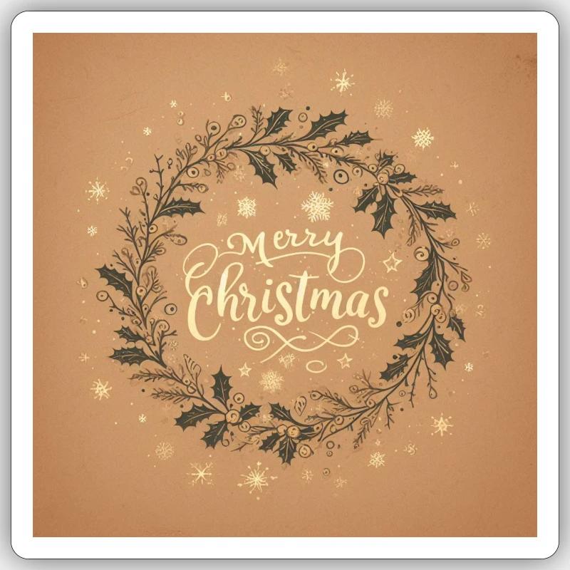 Se marier à Noël - Sticker taille S (10 x 10 cm) - blanc mat