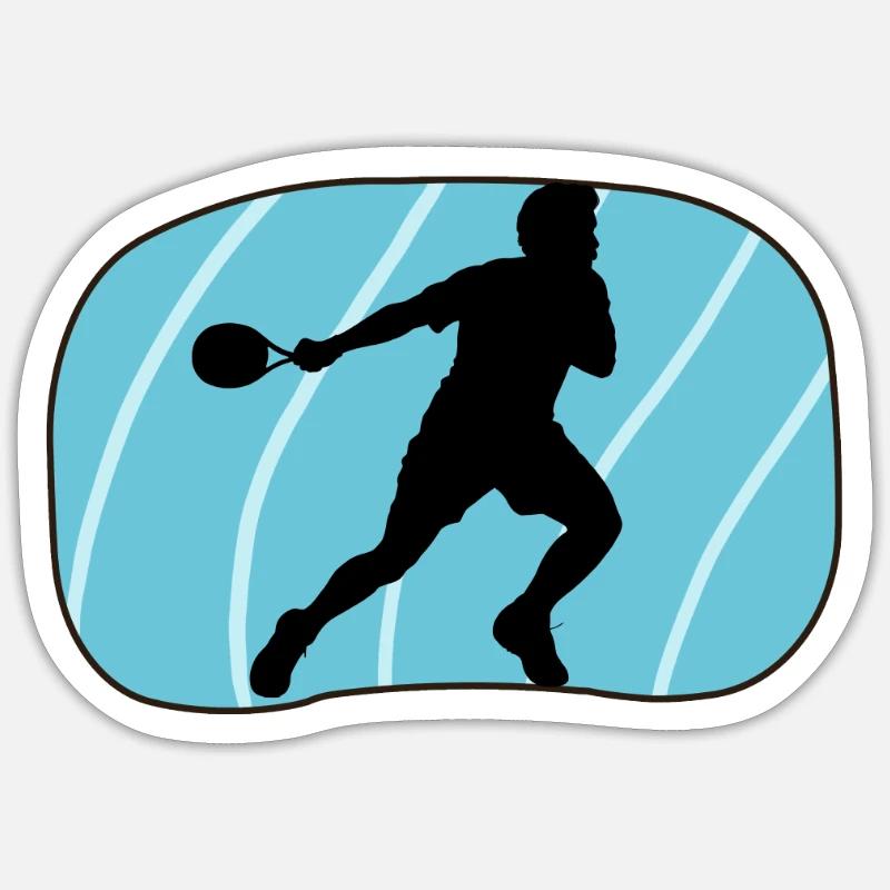 Squashschläger Squashschläger Squashspieler - Sticker Größe S (10 x 10 cm) - Mattweiß