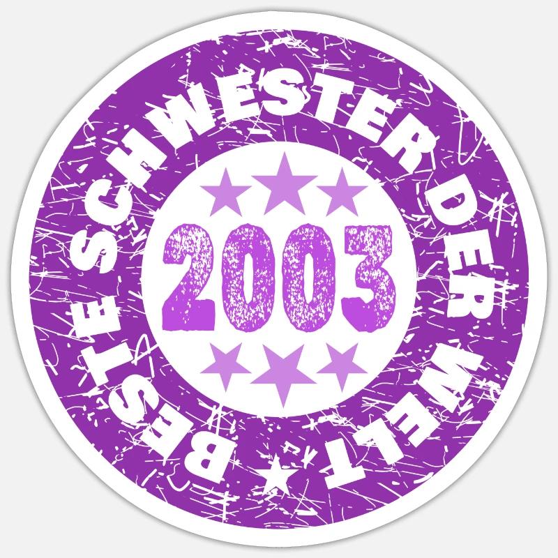 2003 - Sticker Größe S (10 x 10 cm) - Mattweiß