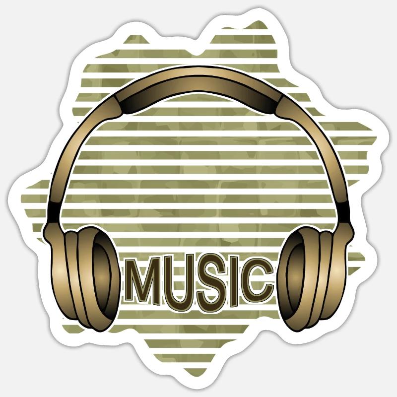 Écouteur - Sticker taille S (10 x 10 cm) - blanc mat