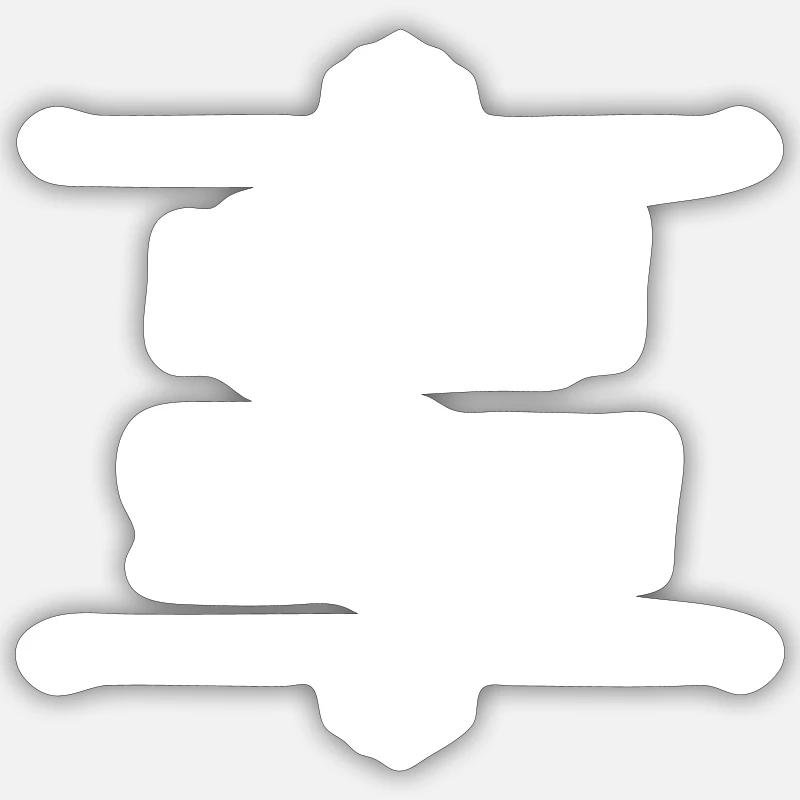 das freut mich - Sticker Größe S (10 x 10 cm) - Mattweiß