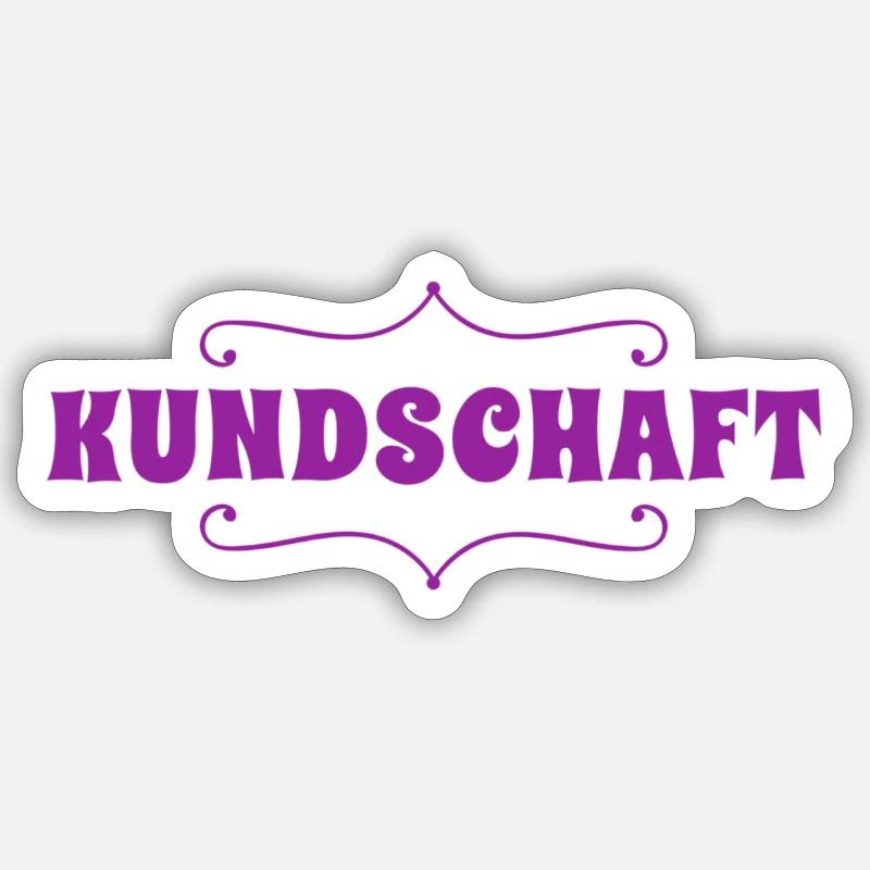 endlich Kundschaft - Sticker Größe S (10 x 10 cm) - Mattweiß