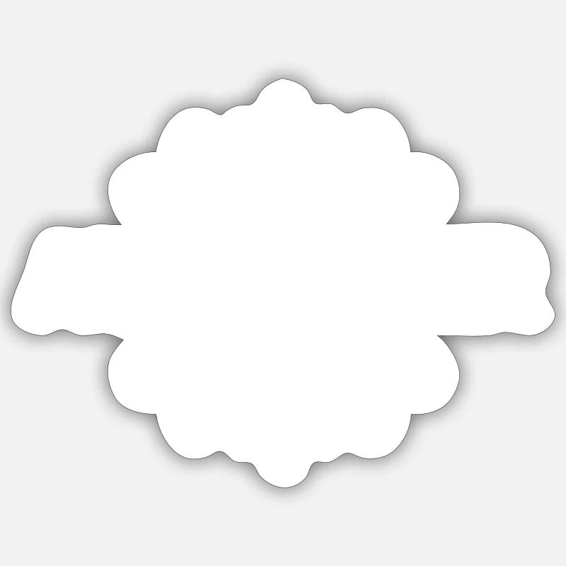 vor dir steht ein Aufpasser - Sticker Größe S (10 x 10 cm) - Mattweiß