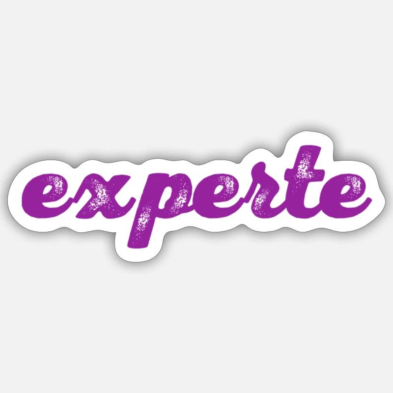 so sieht ein Experte aus - Sticker Größe S (10 x 10 cm) - Mattweiß