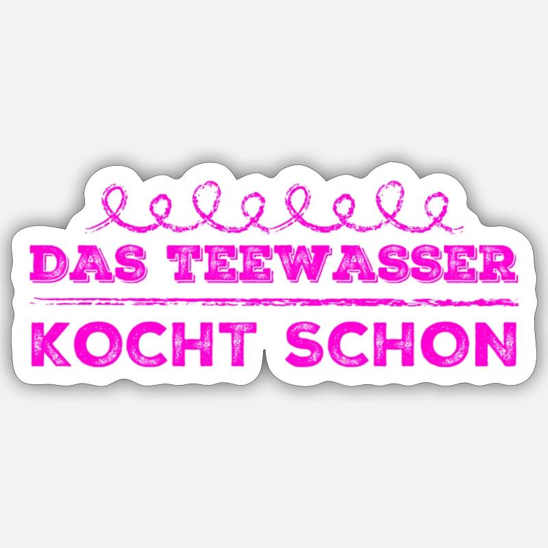 magst du Tee? - Sticker Größe S (10 x 10 cm) - Mattweiß