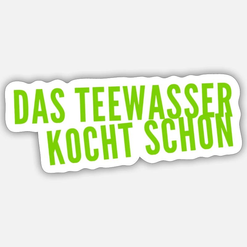 Bock auf Tee? - Sticker Größe S (10 x 10 cm) - Mattweiß
