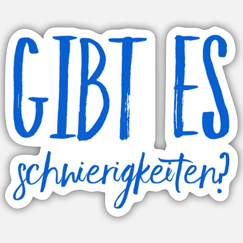 wird es schwer? - Sticker Größe S (10 x 10 cm) - Mattweiß