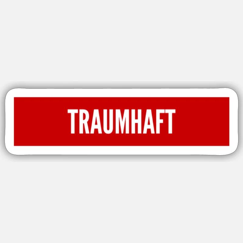 ein einziger Traum - Sticker Größe S (10 x 10 cm) - Mattweiß