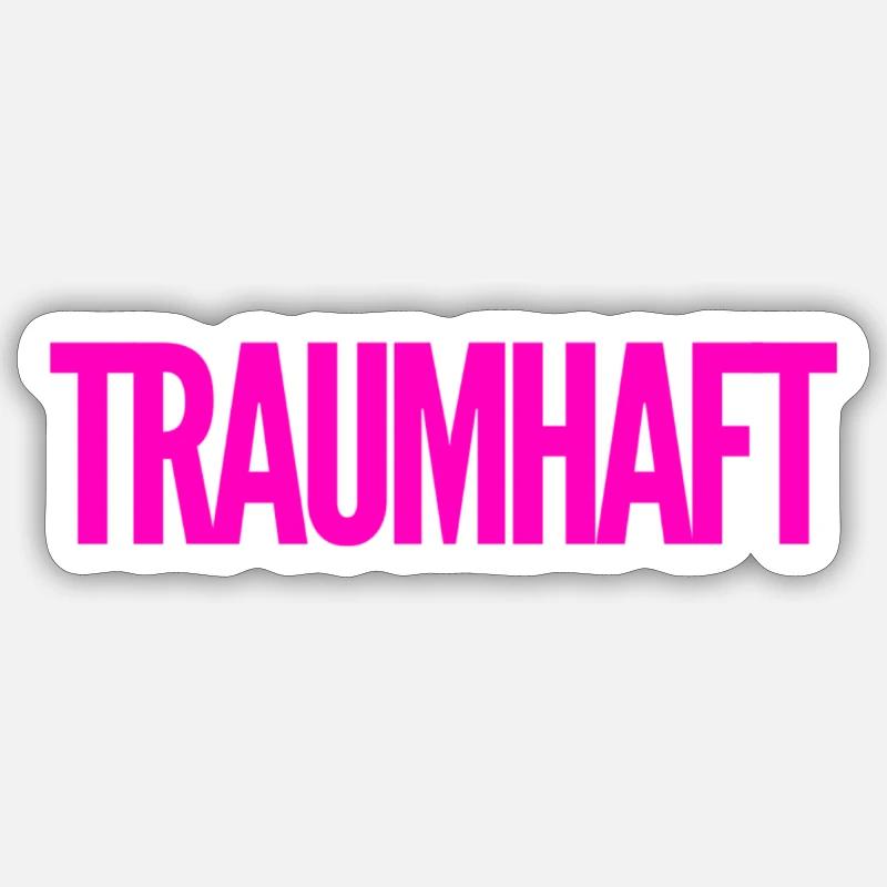 es ist ein Traum - Sticker Größe S (10 x 10 cm) - Mattweiß