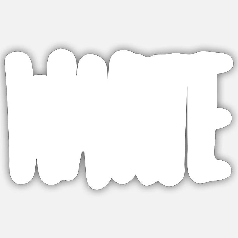 stop - Sticker Größe S (10 x 10 cm) - Mattweiß