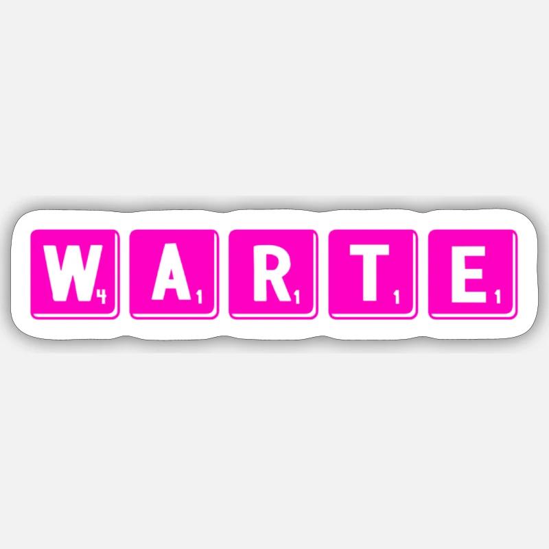 lass es - Sticker Größe S (10 x 10 cm) - Mattweiß