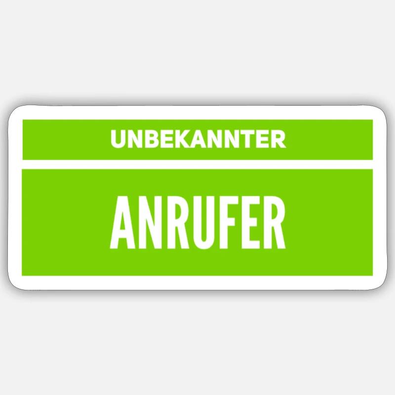 wer ruft da an? - Sticker Größe S (10 x 10 cm) - Mattweiß