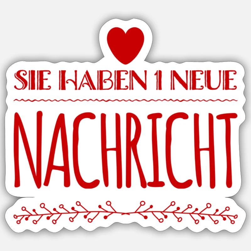 die Post ist da - Sticker Größe S (10 x 10 cm) - Mattweiß