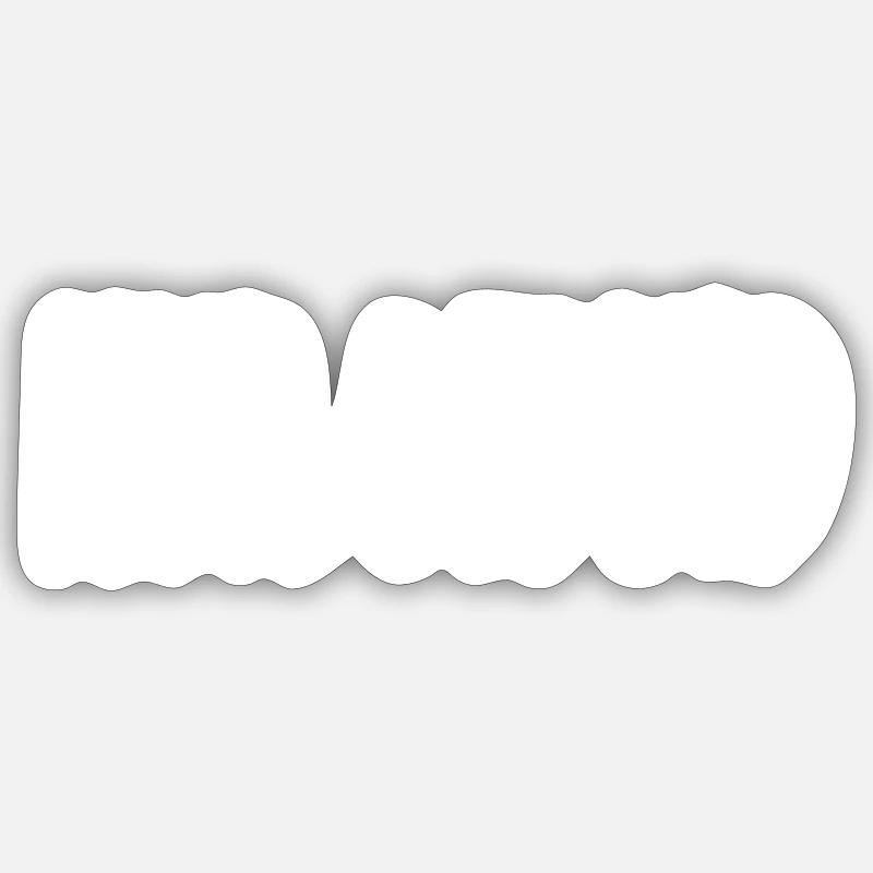 mach keinen Stress - Sticker Größe S (10 x 10 cm) - Mattweiß