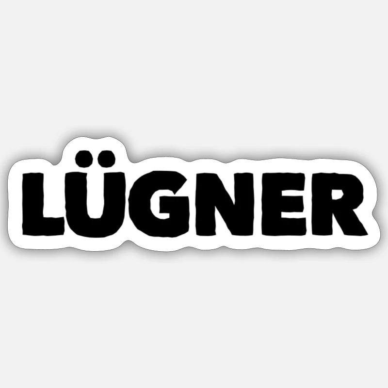 vor dir steht ein Lügner - Sticker Größe S (10 x 10 cm) - Mattweiß