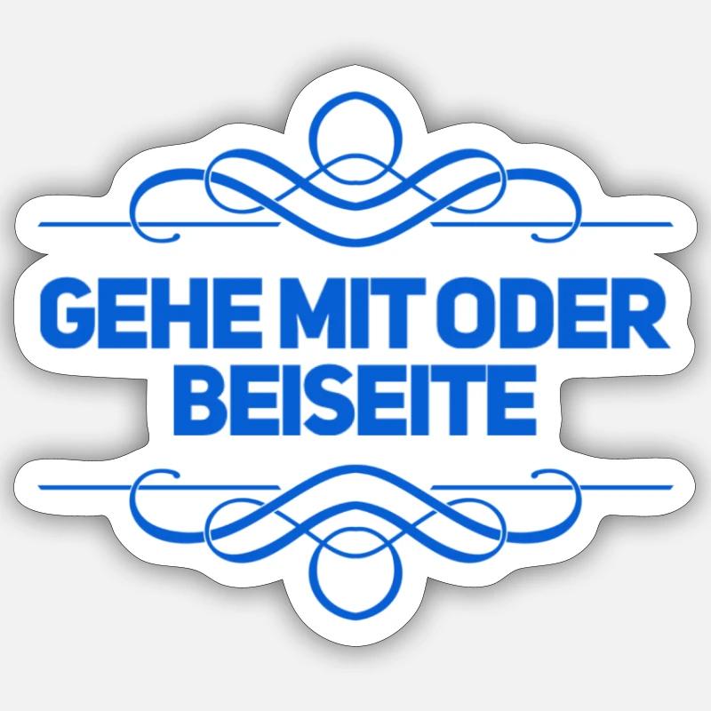 bist du für oder gegen mich? - Sticker Größe S (10 x 10 cm) - Mattweiß