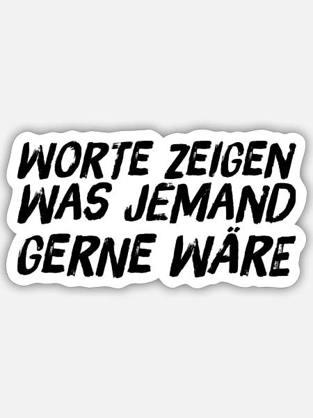 der Wert der Worte - Sticker Größe S (10 x 10 cm) - Mattweiß