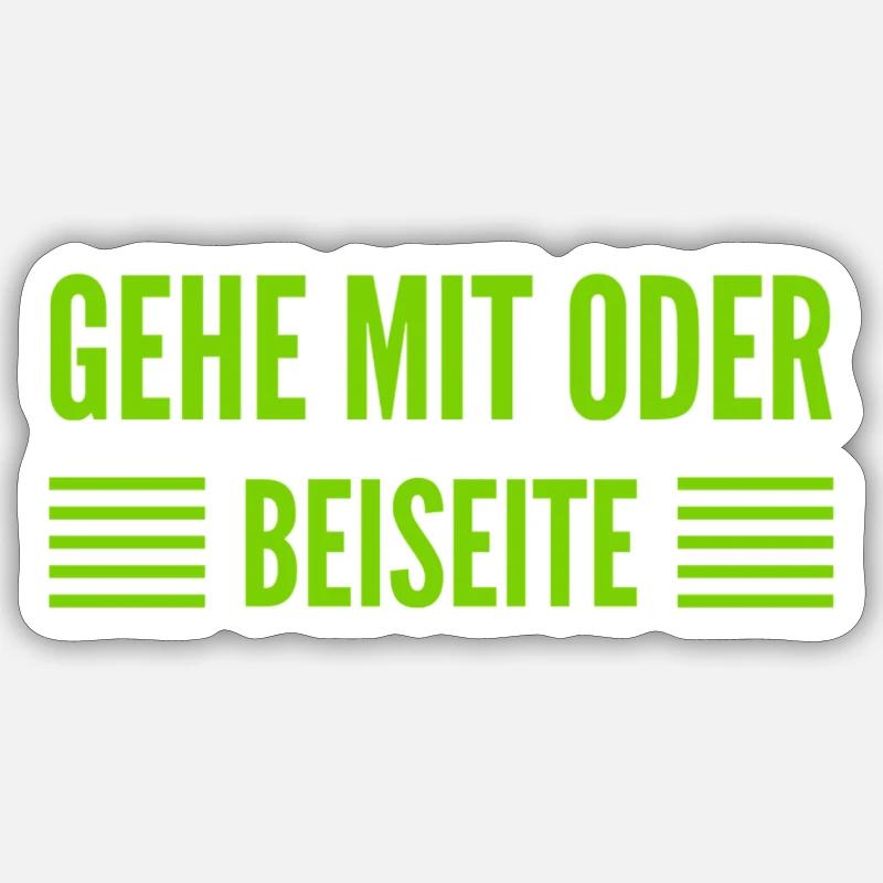 für oder gegen mich - Sticker Größe S (10 x 10 cm) - Mattweiß