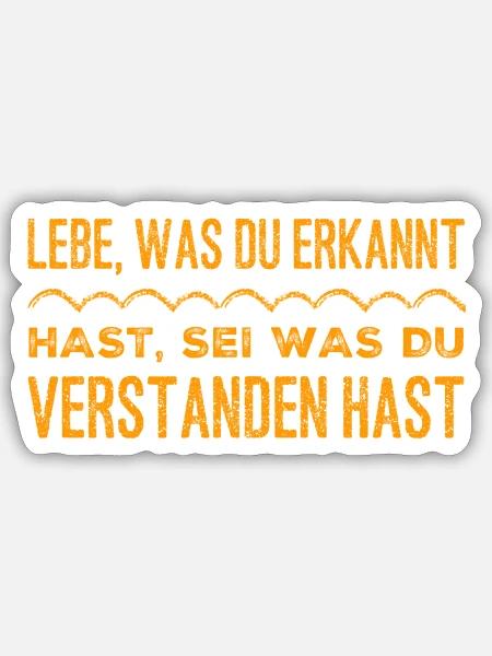 erkenne dich selbst - Sticker Größe S (10 x 10 cm) - Mattweiß