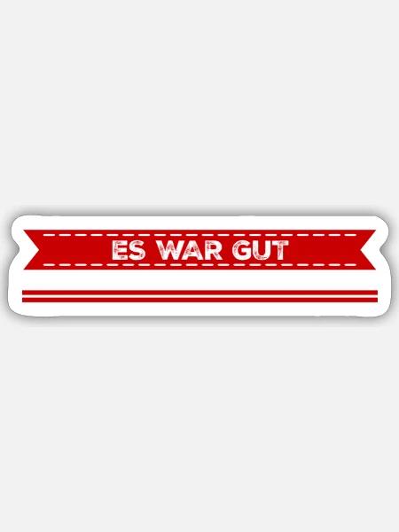 ich fand es gut - Sticker Größe S (10 x 10 cm) - Mattweiß