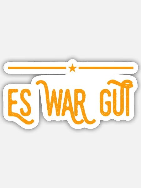 ich fand es toll - Sticker Größe S (10 x 10 cm) - Mattweiß