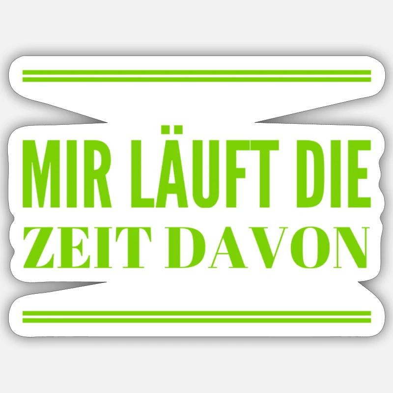 die Zeit läuft davon Sticker Größe S (10 x 10 cm)