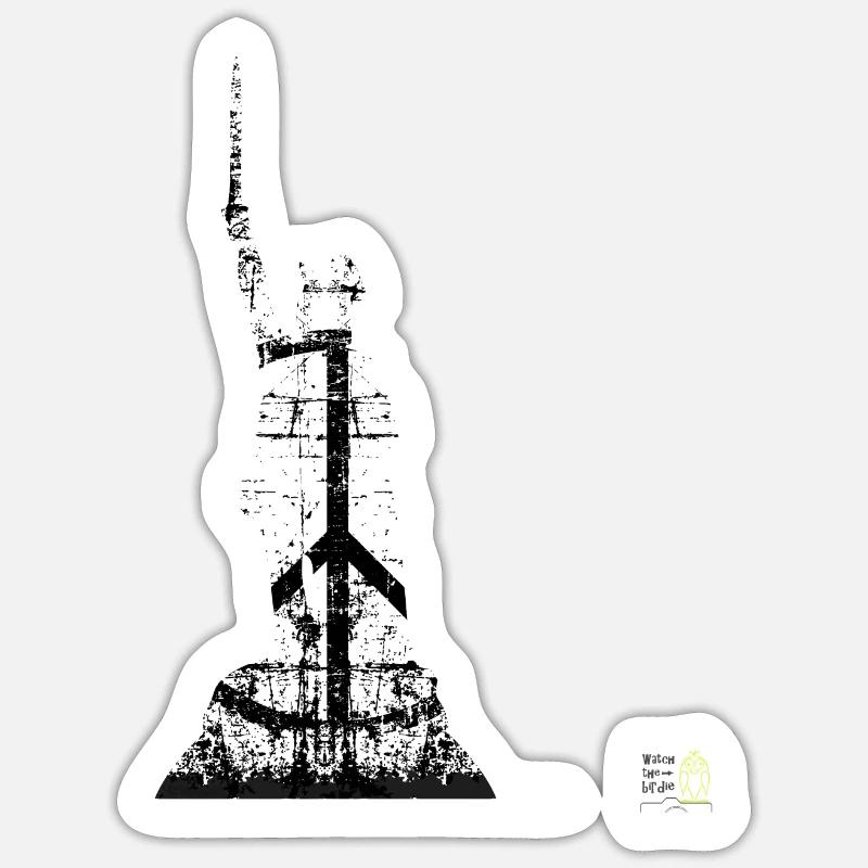 Hermann Monument peace dark - Sticker size S (10 x 10 cm) - white matte