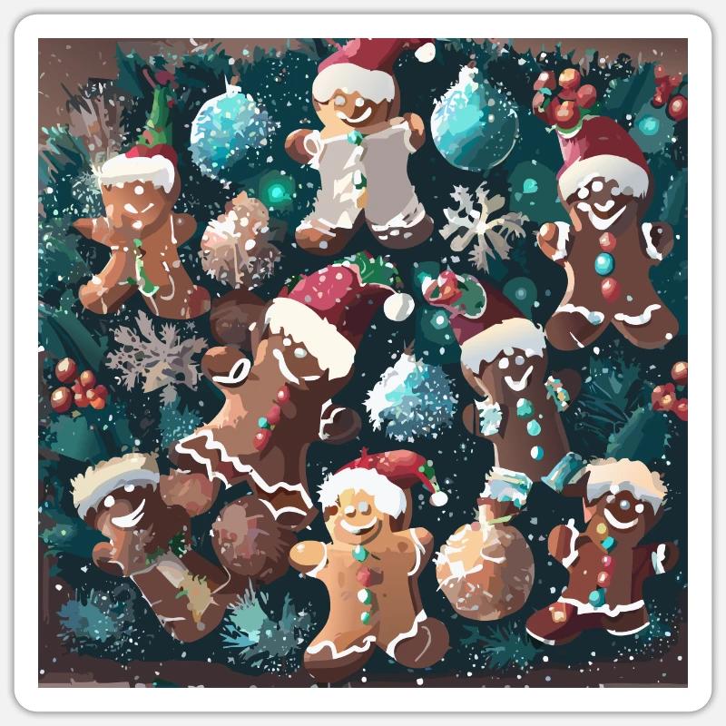Lebkuchen Männchen Sticker Größe S (10 x 10 cm)