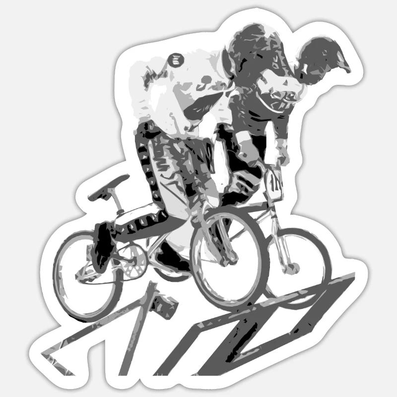BMX - Sticker Größe S (10 x 10 cm) - Mattweiß