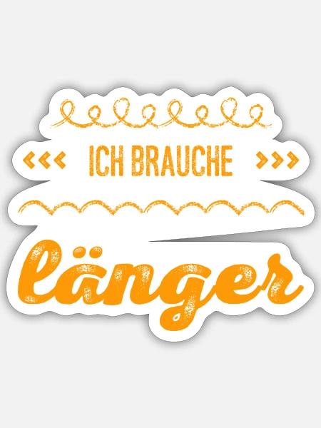 ich lasse mir Zeit - Sticker Größe S (10 x 10 cm) - Mattweiß