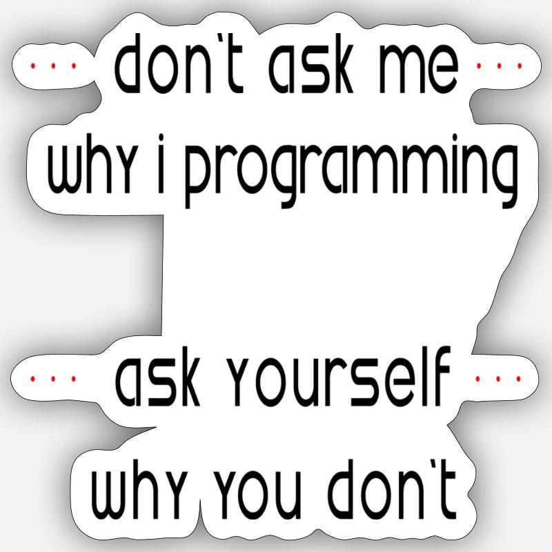 Programmer - Sticker size S (10 x 10 cm) - white matte