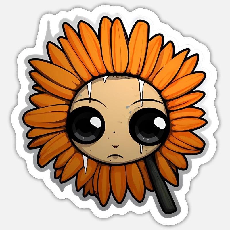 Oeil : Fleur d’oranger - Sticker taille S (10 x 10 cm) - blanc mat