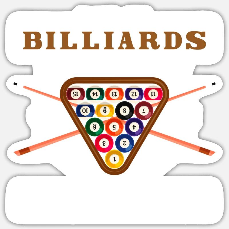 Billiard Pub Win - Sticker size S (10 x 10 cm) - white matte