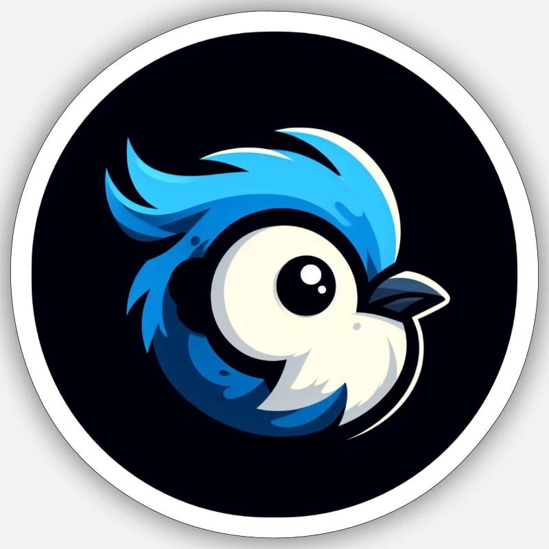 Comic Bird Sticker size S (10 x 10 cm)