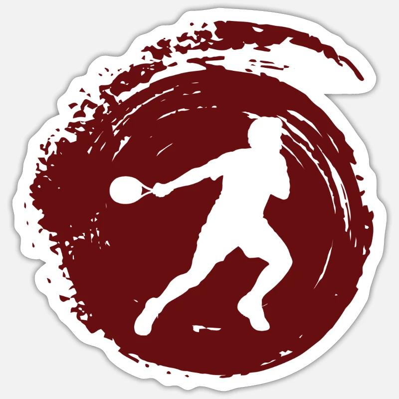 Squash Player Squash Racket Racket - Sticker size S (10 x 10 cm) - white matte
