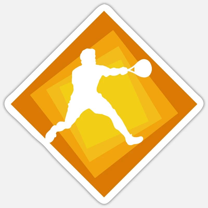Racket Squash Squash Player b Sticker size S (10 x 10 cm)