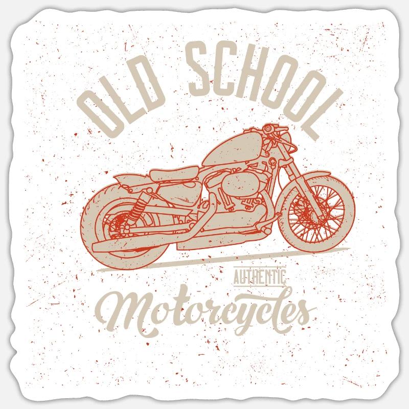 Bobber // Custom // Motorcycle - Sticker size S (10 x 10 cm) - white matte