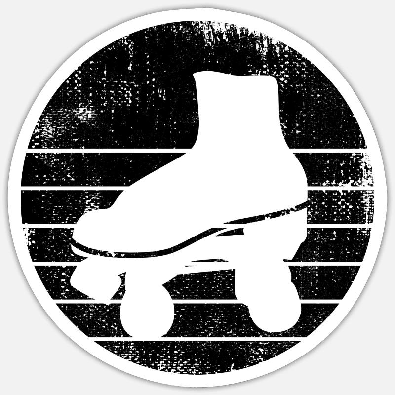 Roller Skates Sketch Sticker size S (10 x 10 cm)