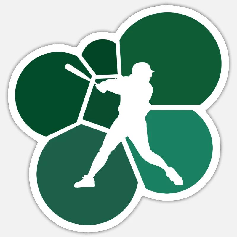 Softball Player Softball Racket - Sticker size S (10 x 10 cm) - white matte
