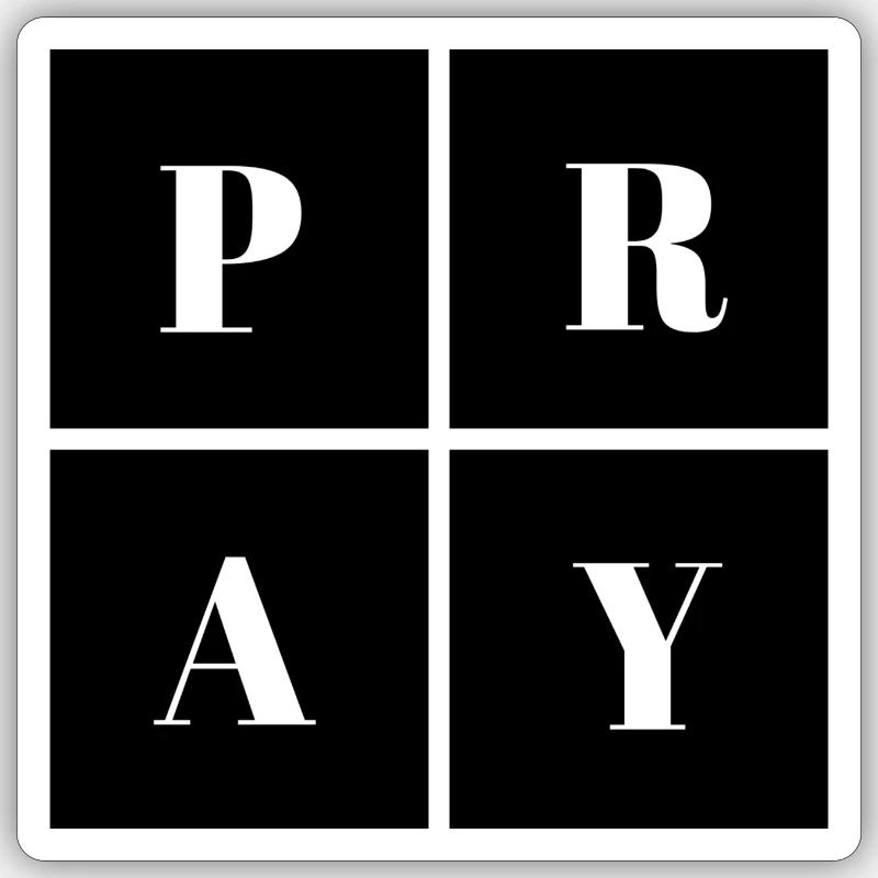 PRIER Sticker taille S (10 x 10 cm)
