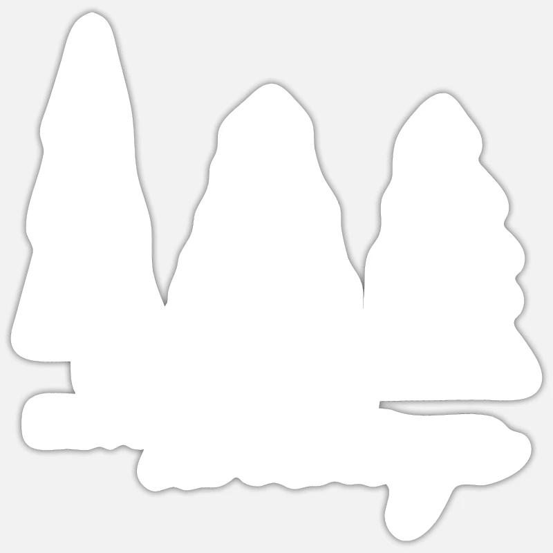Weihnachten - Tannenbaum - Weihnachtspullover - Sticker Größe S (10 x 10 cm) - Mattweiß