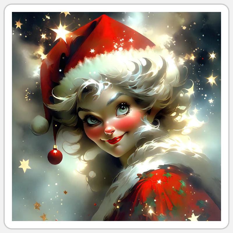 Joyeux Noel #9 - Sticker taille S (10 x 10 cm) - blanc mat