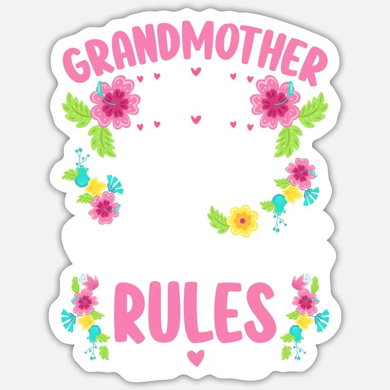 Opa Großmutter Baby - Sticker Größe S (10 x 10 cm) - Mattweiß