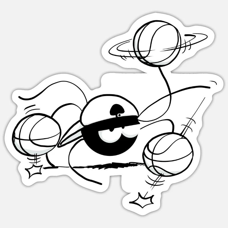 Beth l'araignée - le basket (version sans texte) Sticker taille S (10 x 10 cm)