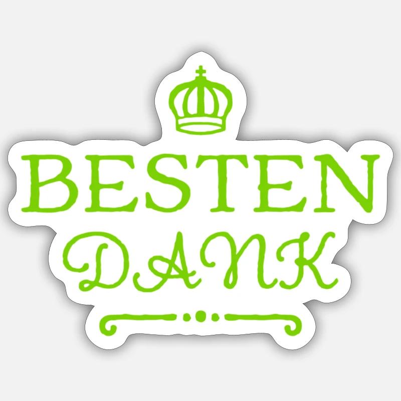 ich danke dir Sticker Größe S (10 x 10 cm)