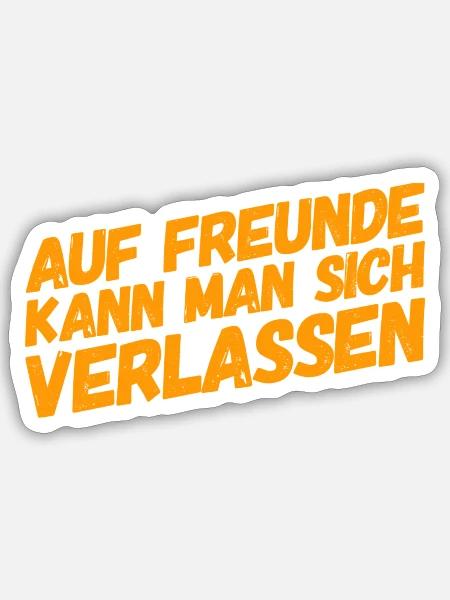Freunde sind genial - Sticker Größe S (10 x 10 cm) - Mattweiß