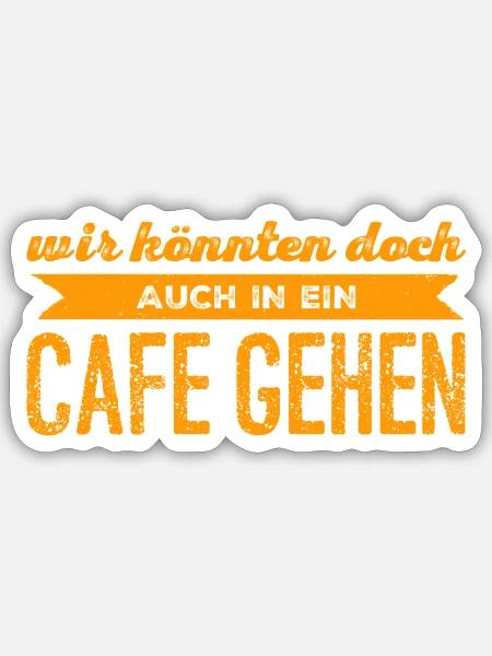 Lust auf einen Kaffee? - Sticker Größe S (10 x 10 cm) - Mattweiß