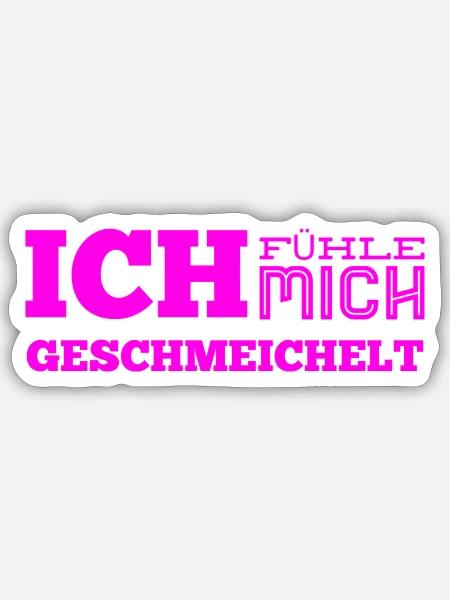 wie charmant von dir - Sticker Größe S (10 x 10 cm) - Mattweiß